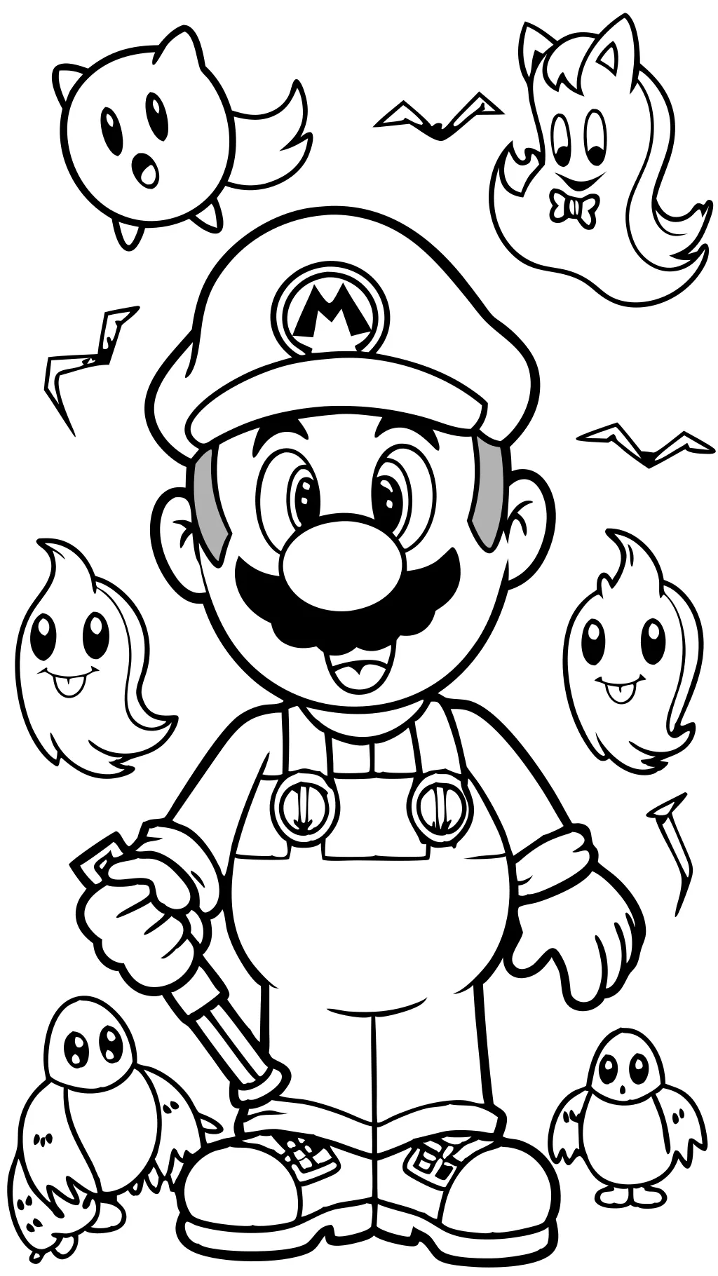 luigi’s mansion coloring pages